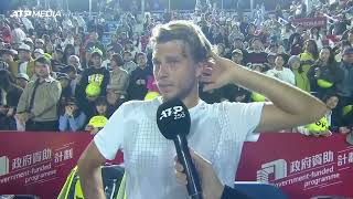 Emotional Alexandre Muller lost for words after beating Kei Nishikori in Hong Kong Open final｜Tennis