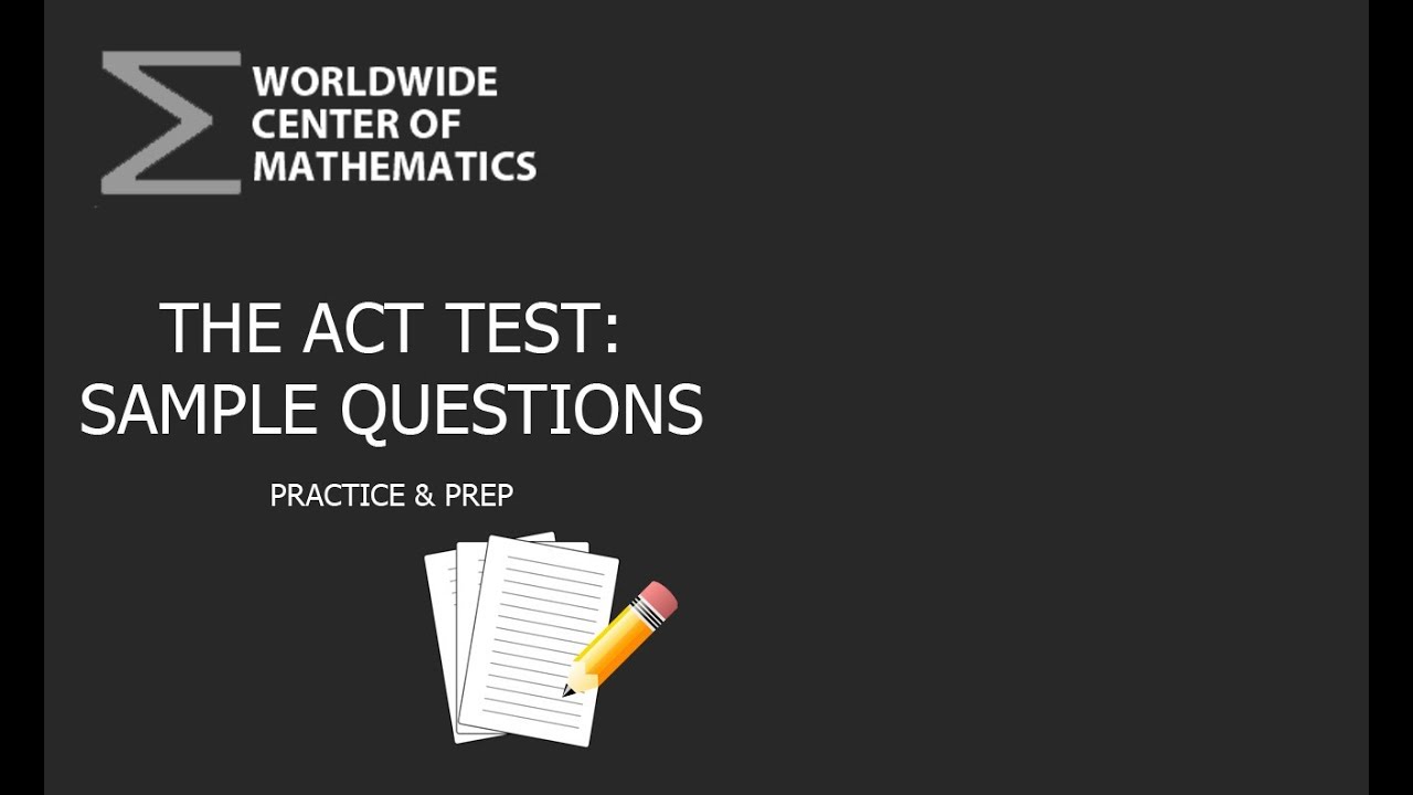 Act Math Prep 1 Youtube