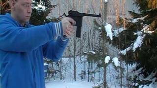 Test skyter min nye marushin mauser m712 8mm gasblowback  pistol.