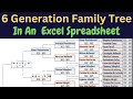 Create A 6 Generation Pedigree Family Tree In Excel