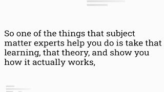 Learning from Subject Matter Experts @ Work: How access to SMEs fosters a continual learning culture