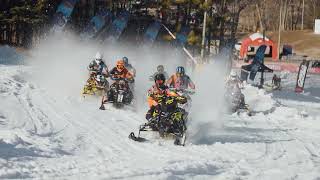 2023 CSRA Snowcross / Chicopee Pro Start in slow motion / 4K