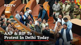AAP, BJP To Protest In Delhi Today Over Disruption Of Mayor Polls