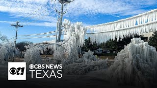 Water main break creates winter wonderland in Carrollton