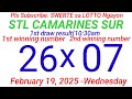 stl la union ilocos sur camarines sur 1st draw result 10 30 am draw february 19 2025