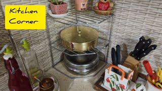 என்னோட கிச்சன் என்னோட உலகம் _ Kitchen Corner Organisation _ how l organised my kitchen