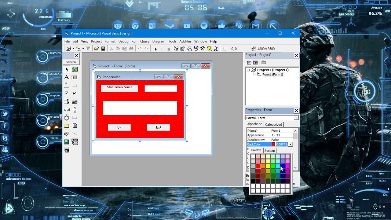 Tutorial Cara Membuat Program User Interface Menggunakan Microsoft ...