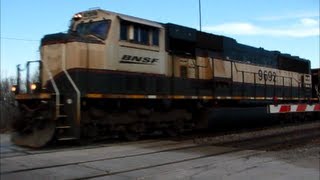 Executive MAC Solo Leads BNSF Coal Train with Two DPUs