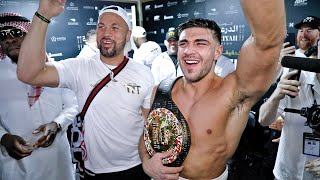 EPIC CHANT! Tommy Fury SERENADED by TEAM FURY after settling JAKE PAUL FEUD