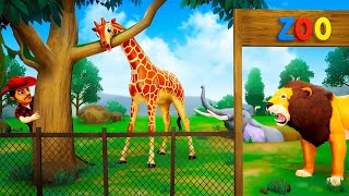 Funny Zoo Animals Unite: A Lesson for the Careless Zoo Keeper - Lion Elephant Monkey Deer Gorilla