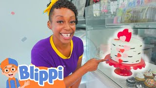 Let's Bake A Cake For Blippi |  Blippi - Learn Colors and Science