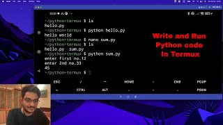 How to write python code in Termux