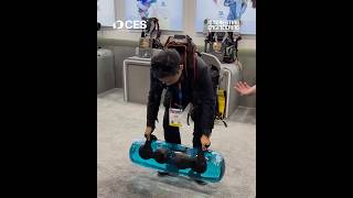 ULS Robotics' AI lumbar exoskeleton, shown at CES 2025, lifts 30 kg with advanced AI #shorts  #reels