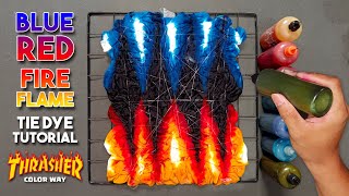 Blue/Red Fire Flame Pattern Tie Dye Tutorial ( trasher inspired ) by Tali at Kul