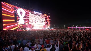 Massive crowd reacting to FIFA World Cup Final 2022