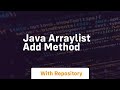 java arraylist add method