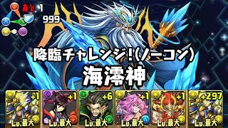 パズドラ 降臨チャレンジ！(ノーコン) 海澪神 極光太陽神・ラー 多色PT