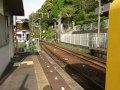 三岐鉄道馬道駅に到着する電車（その1）