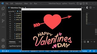 Happy Valentine's Day in Python Turtle | Impress your CRUSH💖using Python |