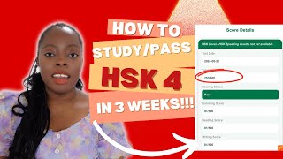 TIPS TO STUDY/PASS HSK4 in 3WEEKS!!!(Get high score) #hsk4 #hsk