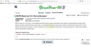 Building Java Programs Chapter 9 Exercise 9.3 HarvardLawyer