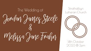 Melissa Frahn and Jordan Steele Wedding (14th October, 2023)