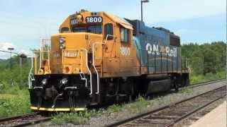 [HD] DOUBLE HEADER! ON 1800 and ON 1806 in North Bay (30May2012)