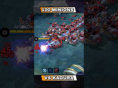 KAGURA VS 100 MINIONS #mlbb #kagura #shorts