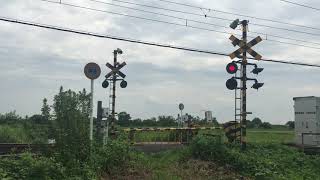 養老鉄道の踏切（駒野ー美濃津屋）岐阜県