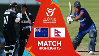 New Zealand v Nepal | Match Highlights | U19 CWC 2024