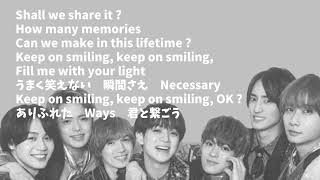 Keep On Smiling / TravisJapan 歌詞覚えたい人用に！ lyrics