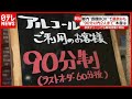 飲食店の本音は？「９０分以内２人まで」酒提供“条件”…都内では“昼飲み”姿も（2021年6月21日放送「news every.」より）