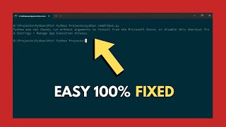 Fix 'Python Was Not Found' Error | Install Python from Microsoft Store (2025)