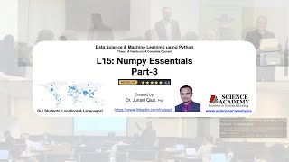 Lecture_15: Numpy Essentials - Data Science & Machine Learning using Python