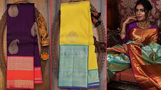 SAREE WITH CONTRAST BORDER BLOUSE DESIGNS, SILK SAREE COLLECTIONS FOR A NEW TREND SET