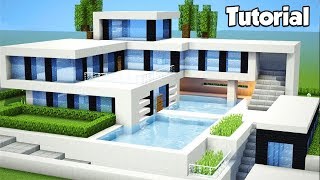 Minecraft: How to Build a Large Modern House - Tutorial (#2)