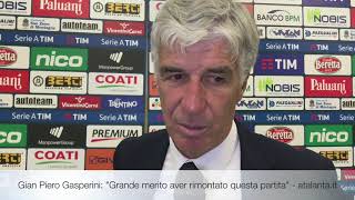 Gian Piero Gasperini: "Grande merito aver rimontato questa partita"