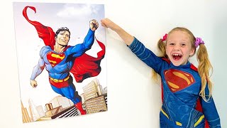 Nastya and a kids song about a Superhero. Songs for Kids