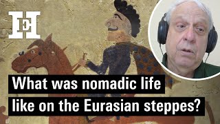 What was nomadic life like on the Eurasian steppes?