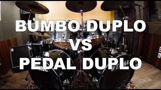 Bumbo Duplo vs Pedal Duplo - Pros e contras