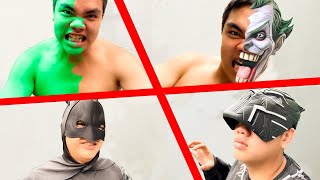 All Superheroes Transformations - Fun Hulk, Batman, Black Panther VS Robot Siren Head VS Cartoon Cat
