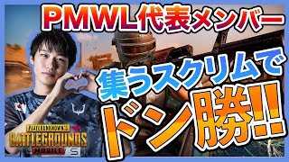 【PUBG MOBILE】PMWL代表メンバースクリム　ドン勝つ10kill超え❗️❓