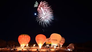 [4K 4:3]栃木市・渡良瀬バルーンレース バルーンイリュージョン・打上花火　2024年12月14日