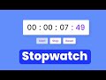 How to Make a Stopwatch Using HTML CSS & JavaScript