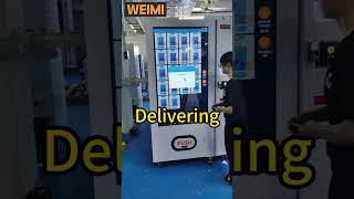 A smart vending machine with 55 inch touch screen and age verification function.