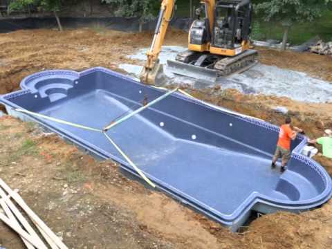 Viking Fiberglass Pool Installation 13 Levelling Fix Youtube