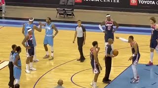 Russell Westbrook & John Wall with some trash talk