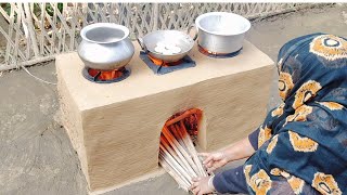 How to make multiple Clay Stove । Village Mitti Chulha Making Design। Chulha Making Video#clay#viral