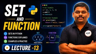 🔥 SETS & FUNCTIONS in Python | Lecture 13 | Python Full Course for Beginners