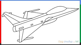 How to draw a Fighter jet step by step for beginners